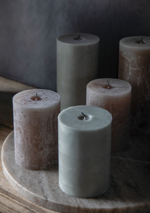 Stumpenkerze Beige - 5