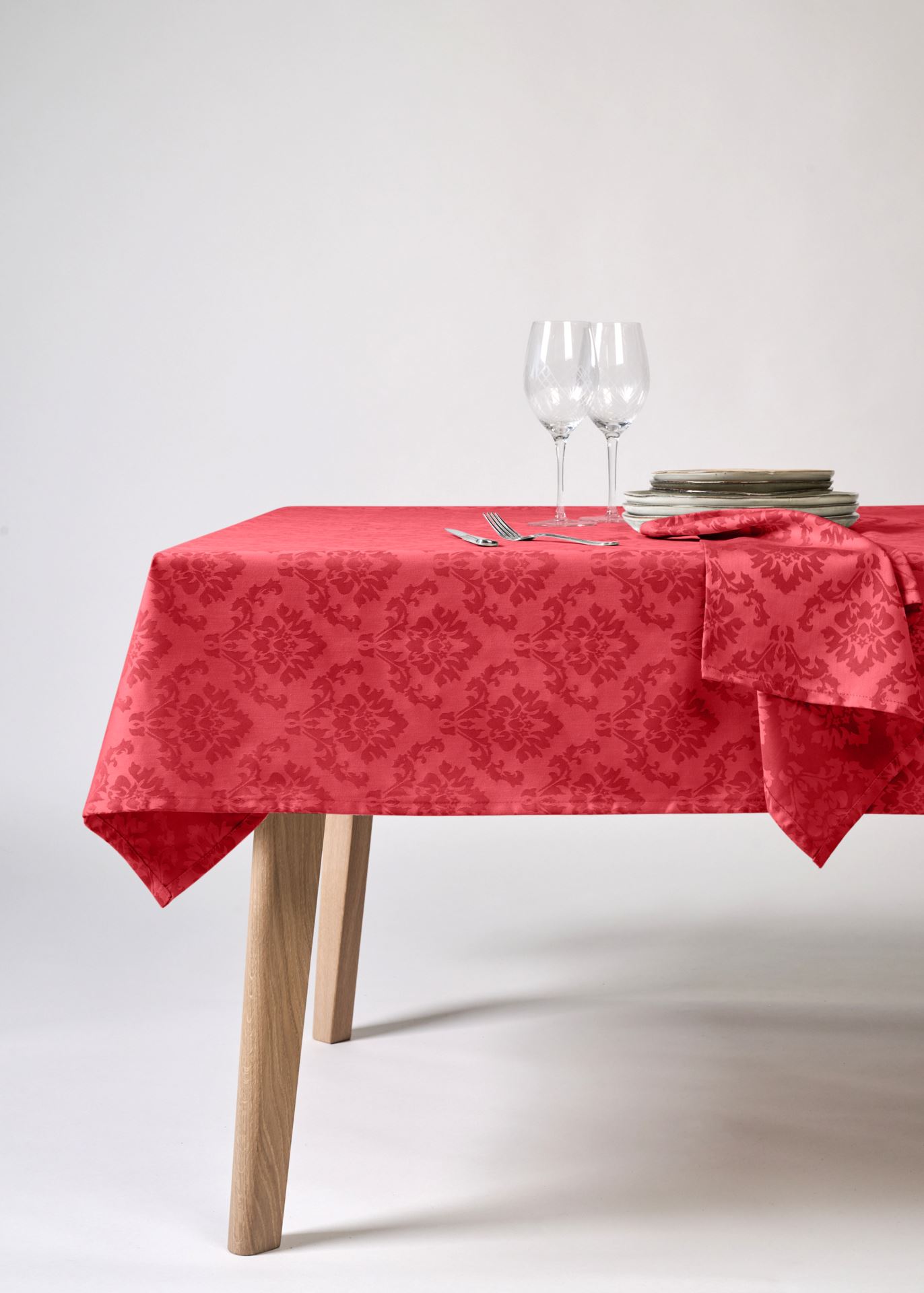 Abwischbare Tischdecke Rot - 4