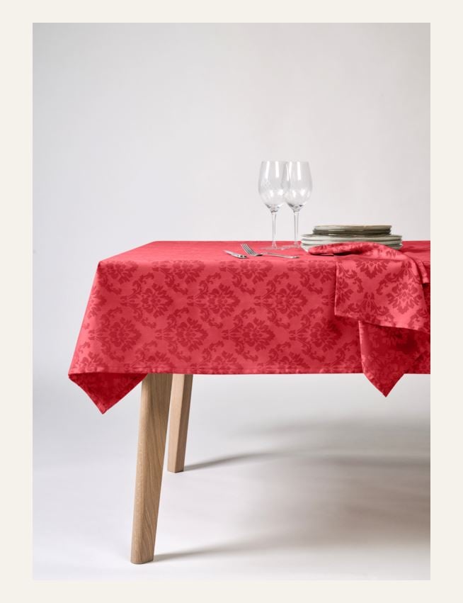 Abwischbare Tischdecke Rot - 4