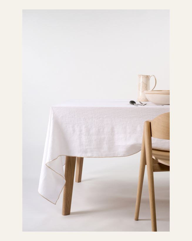 Tischdecke aus Leinen Beige - 140x250 cm Beige - 1