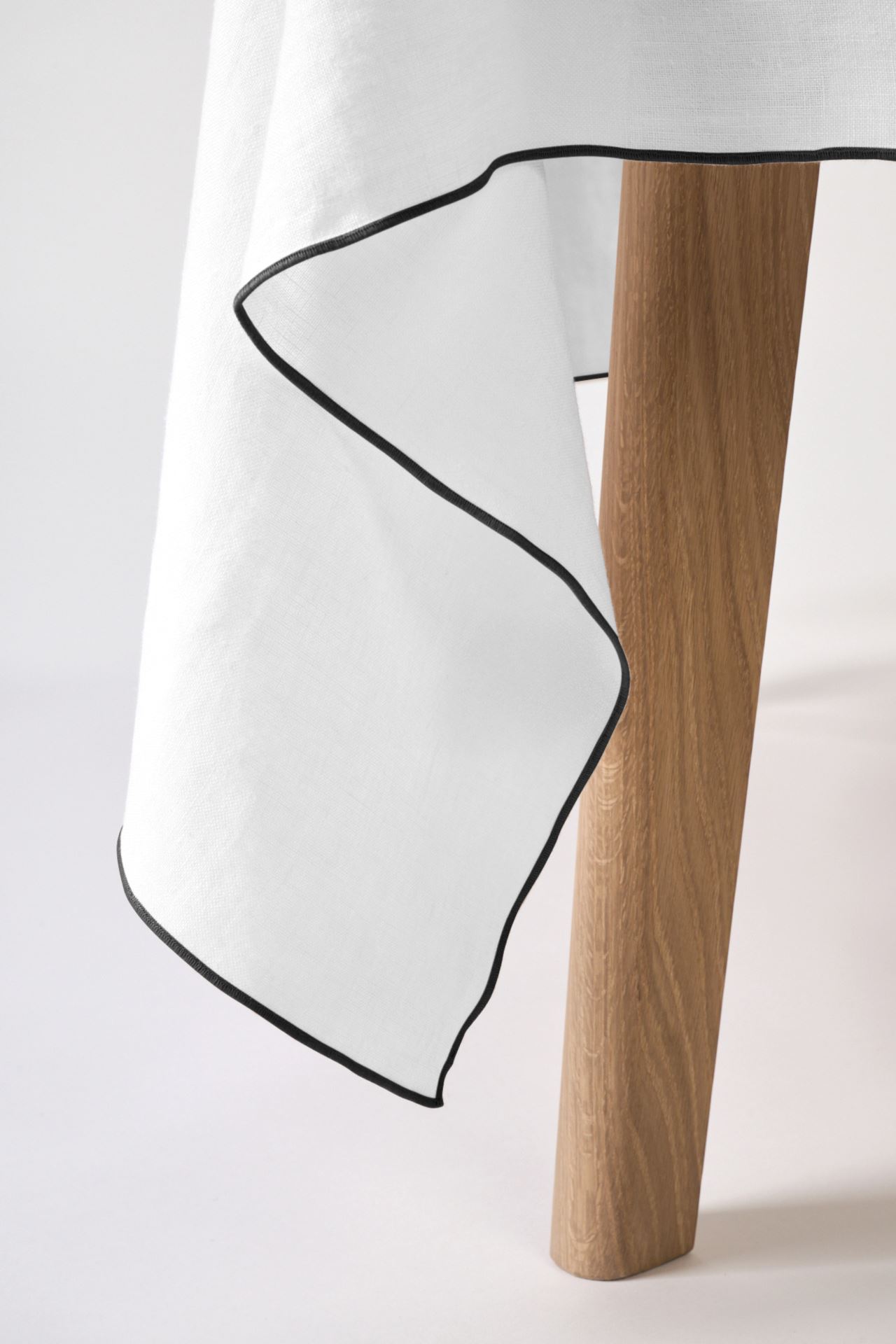 Tischdecke aus Leinen Weiß - 6