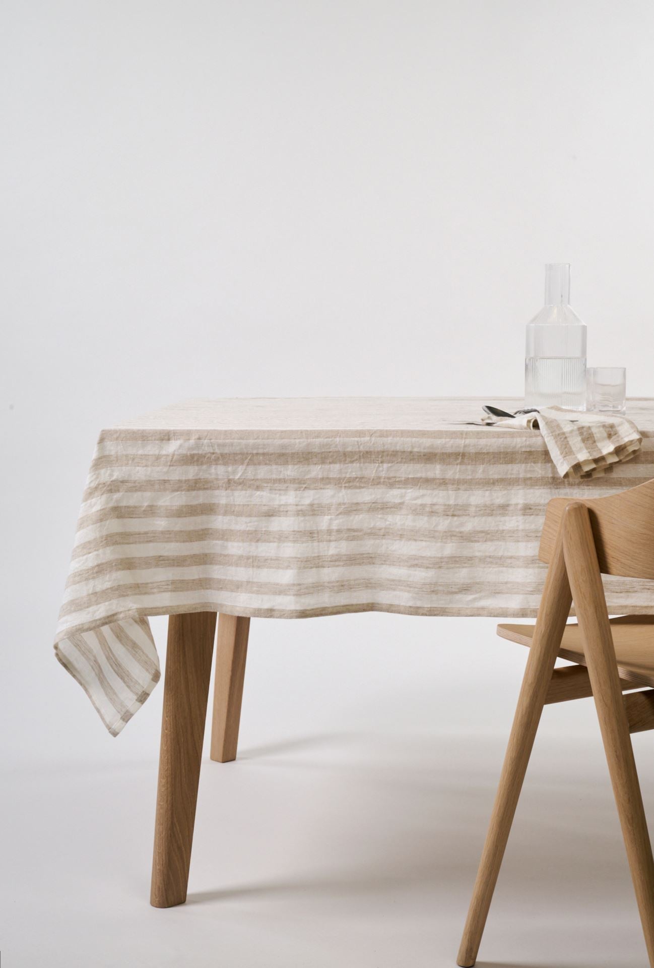 Tischdecke aus Leinen Beige - 140x250cm Beige - 1