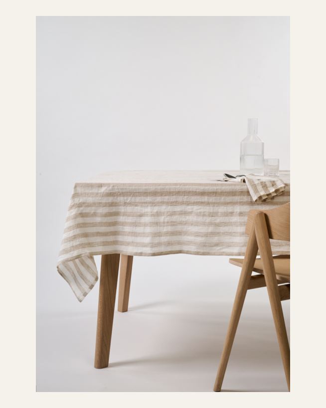 Tischdecke aus Leinen Beige - 140x250cm Beige - 1