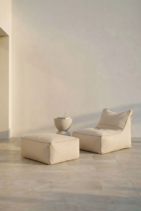 Pouffe Multi/Beige - 2