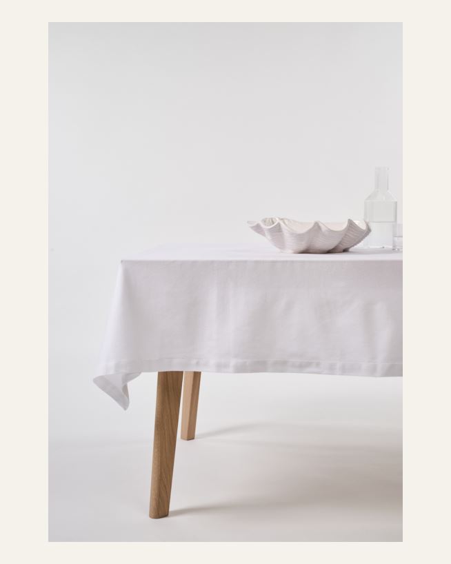 Tischdecke Weiß - 140x250 cm Weiß - 1