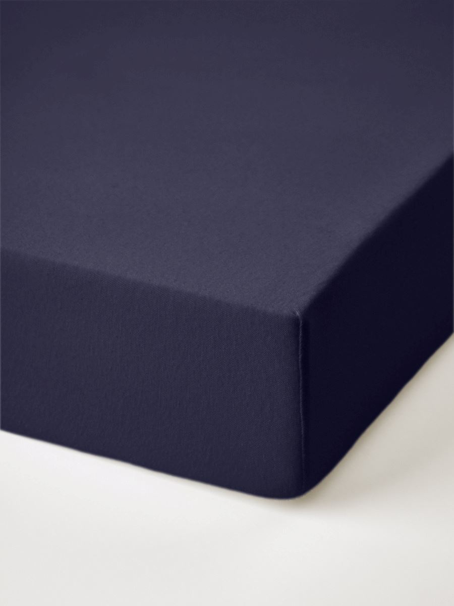 Spannbettlaken Marineblau - 90x200 cm Marineblau - 1
