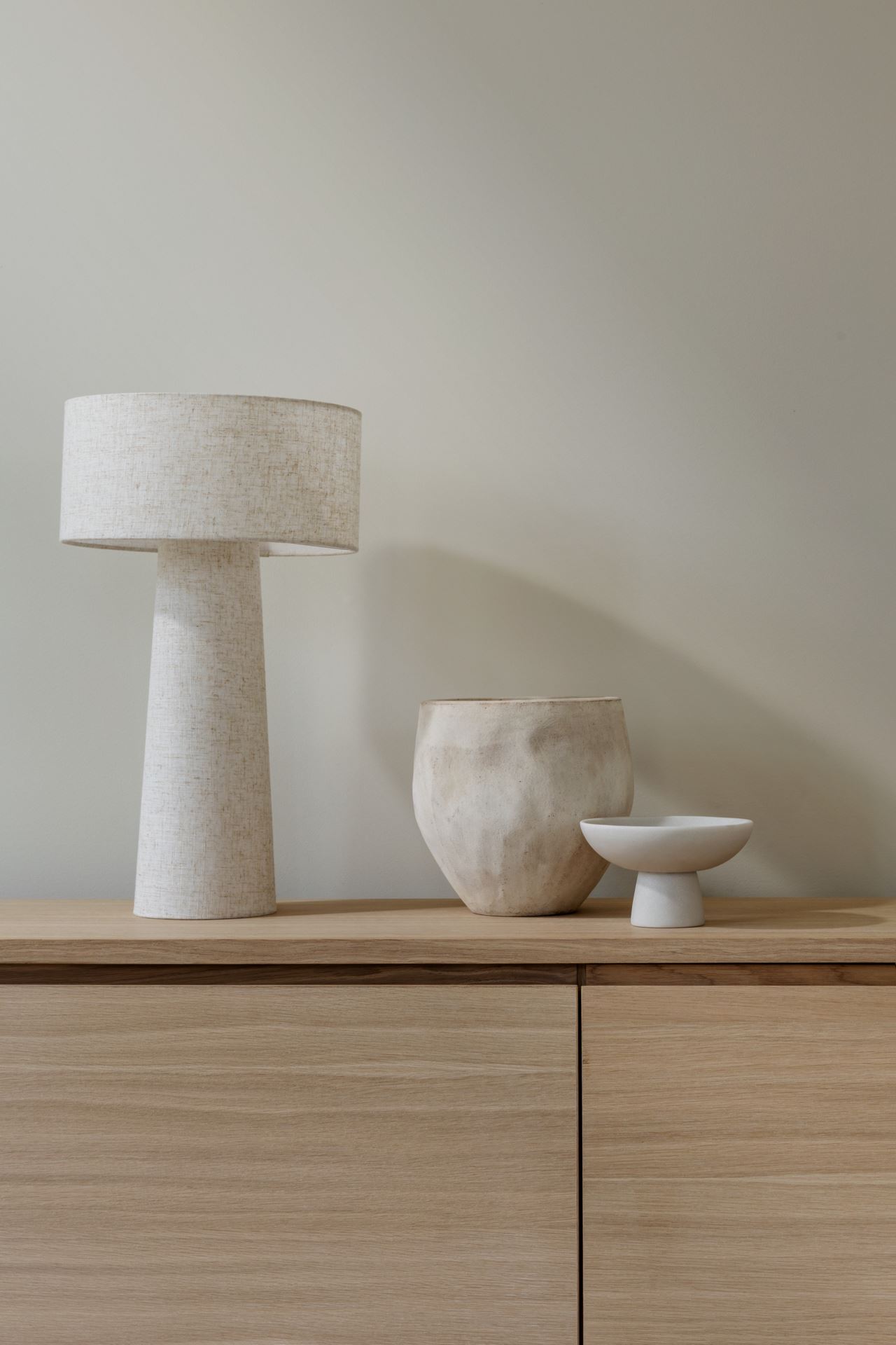 Tischlampe Beige - 30x30x51 cm Beige - 1