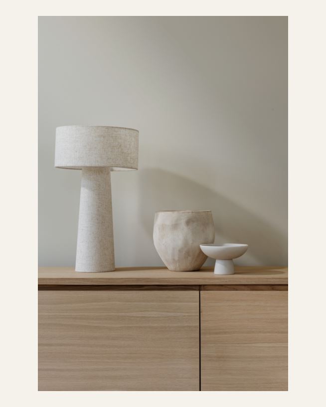 Tischlampe Beige - 30x30x51 cm Beige - 1