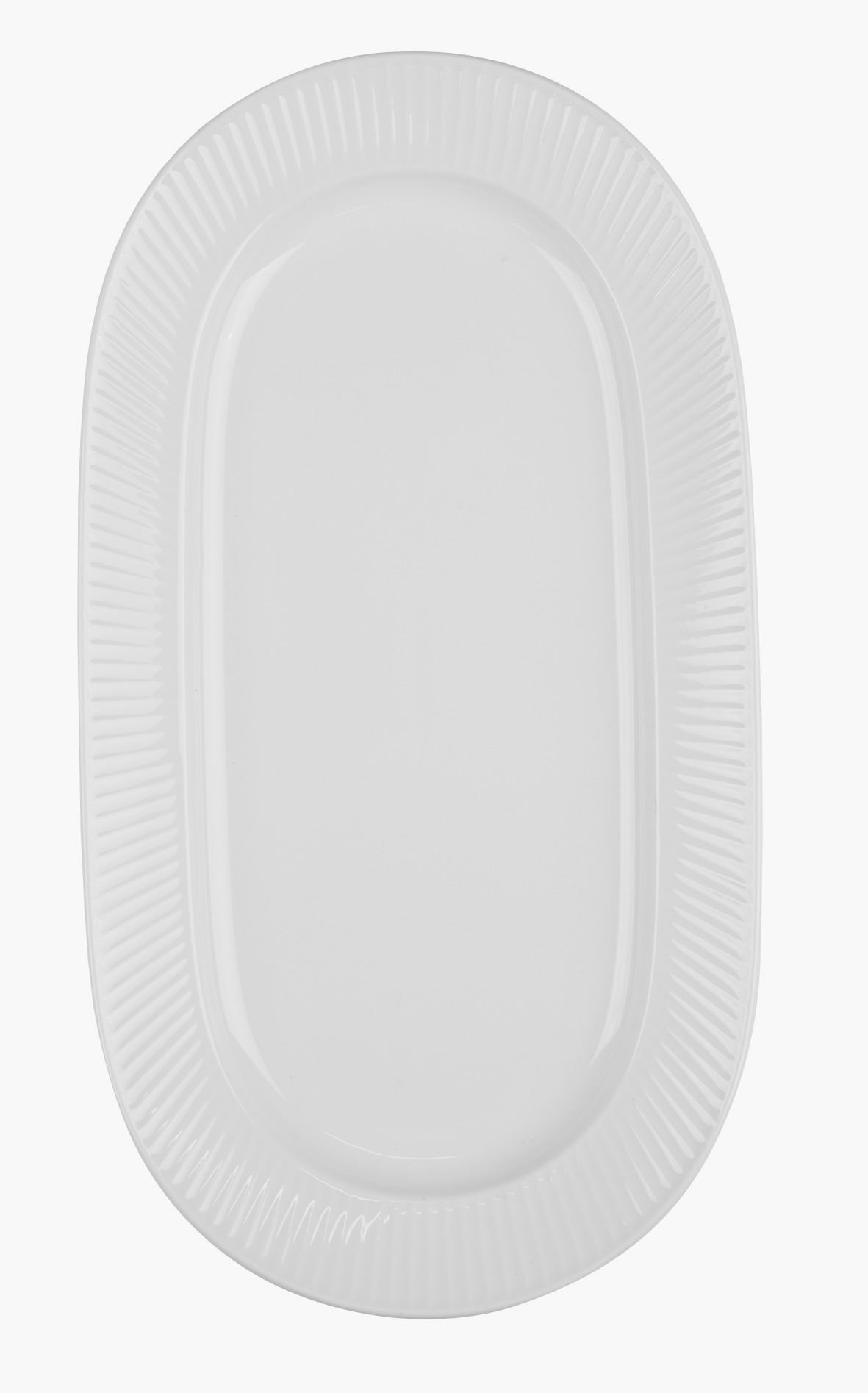 Servierteller Weiß - 35,5x19,2cm Weiß - 1
