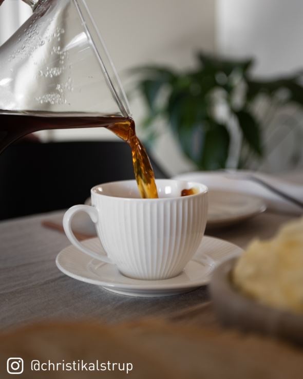Tasse mit Untertasse Weiß - 5