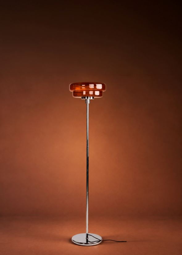 Stehlampe Dunkelrot - 2