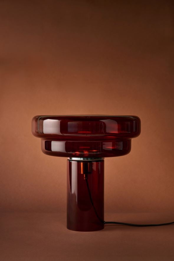 Tischlampe Dunkelrot - 6
