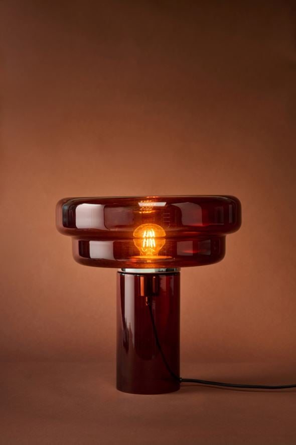 Tischlampe Dunkelrot - 4
