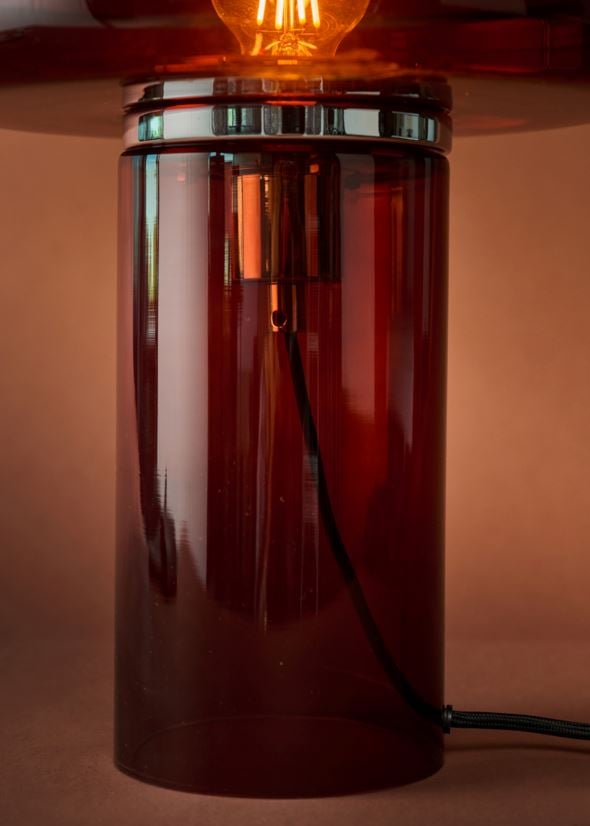 Tischlampe Dunkelrot - 5