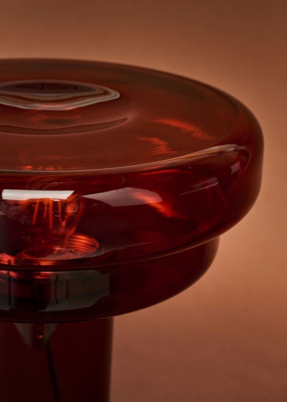Tischlampe Dunkelrot - 2