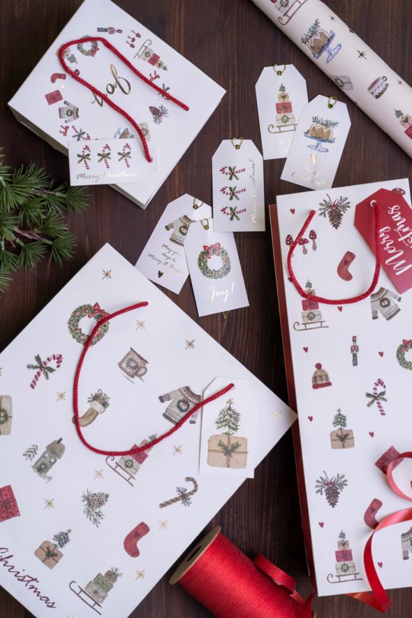 Geschenktüte für Flaschen Weiß - 2