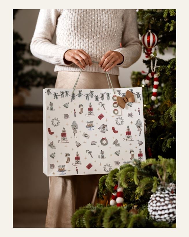 Geschenktüte Offwhite - 36x42x14 cm Offwhite - 1