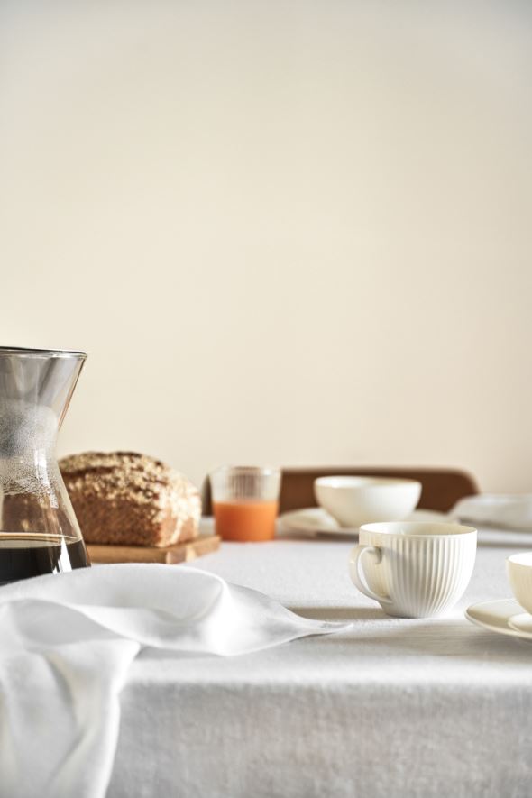 Tasse mit Untertasse Weiß - 7