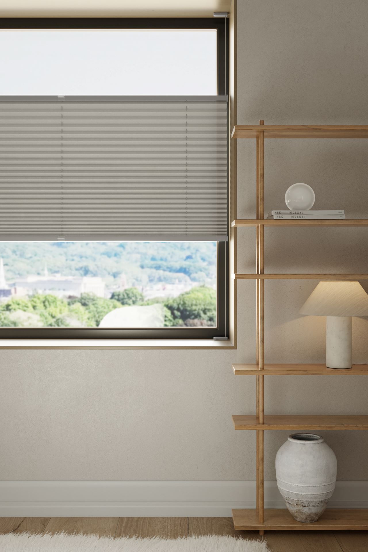 Faltjalousien Grau - 40x160 cm Grau - 1