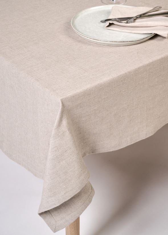 Tischdecke aus Leinen Natur - 7