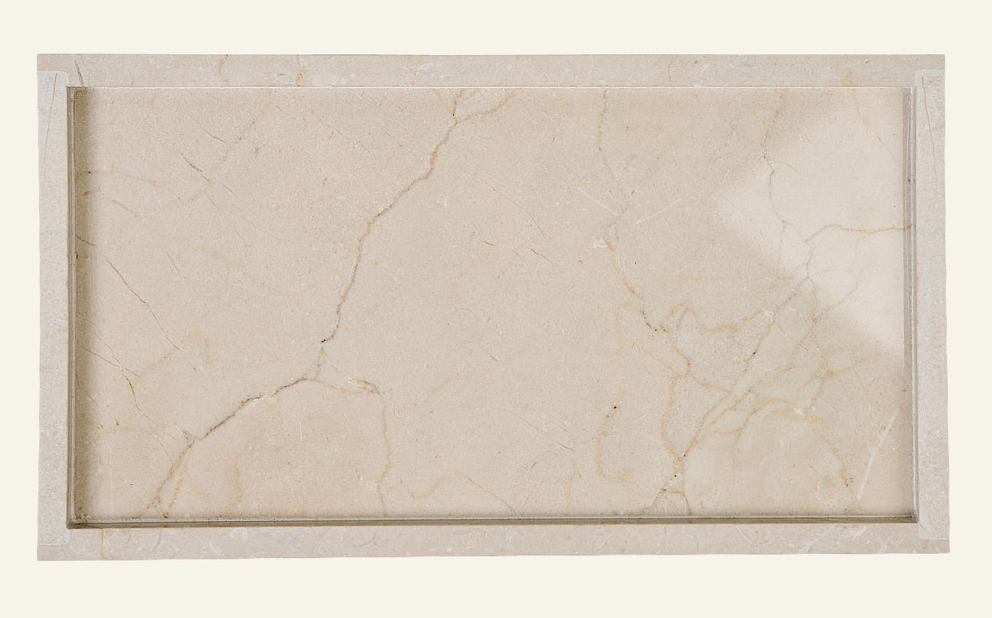 Marmorplatte Beige - 27x15,2 cm Beige - 1