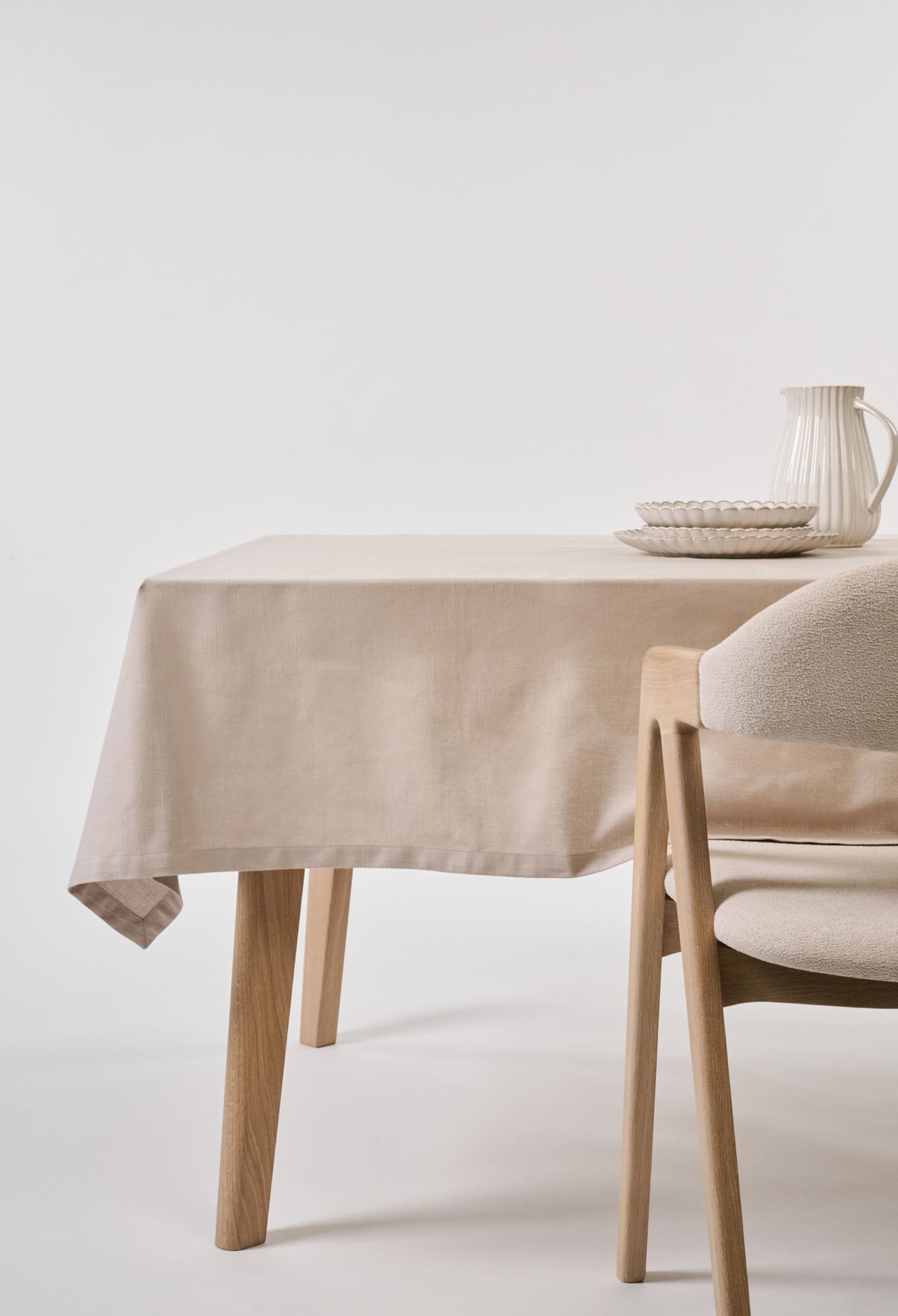 Tischdecke Beige - 140x140 cm Beige - 1