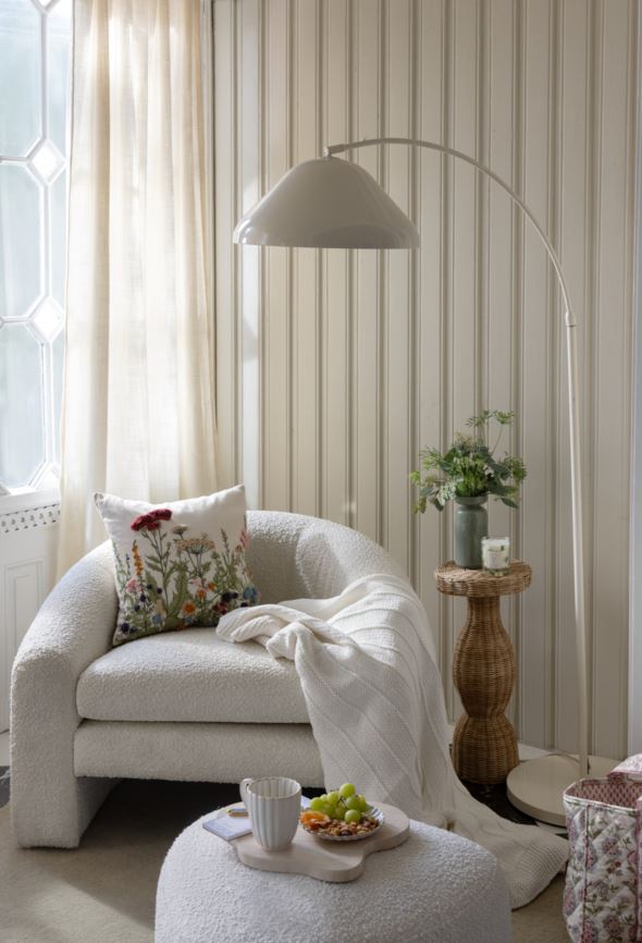 Stehlampe Creme - 3