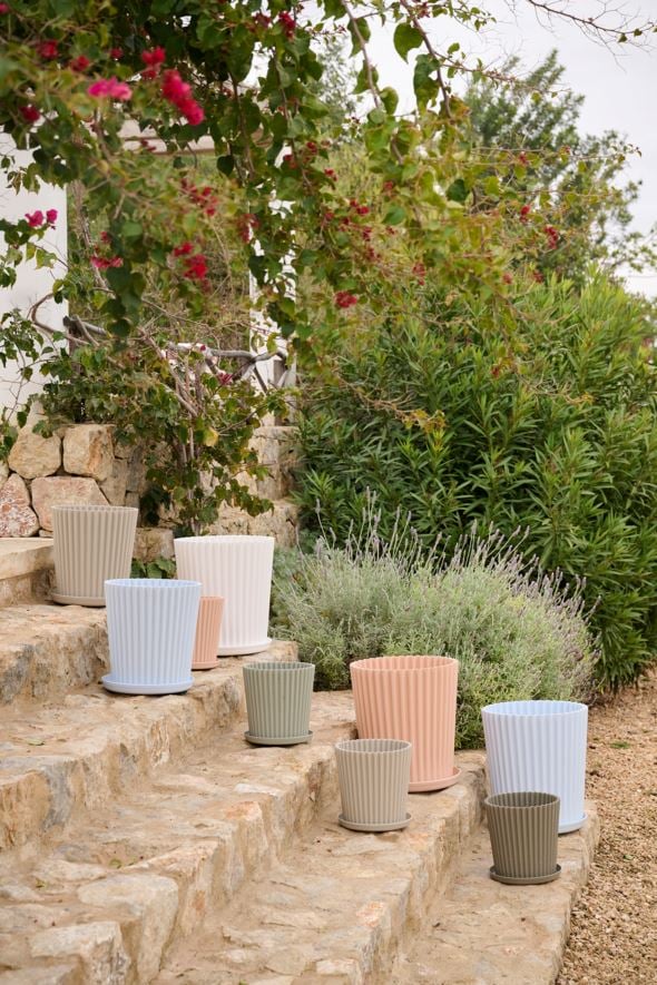 Outdoor-Blumentopf Hellblau - 5