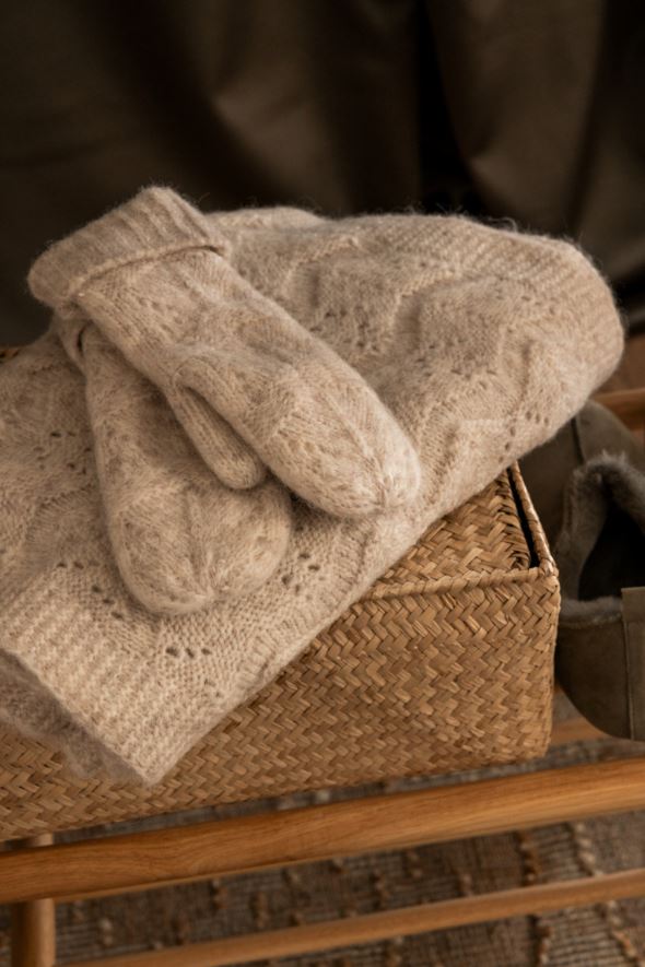 Gestrickter Schal Sand - 3