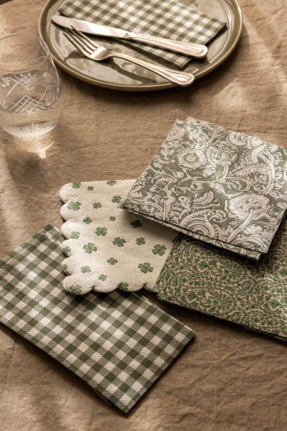 Papierservietten Multi/Grün - 3