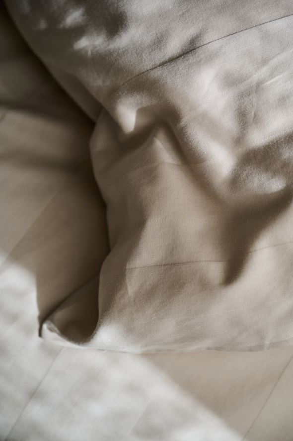 Satin-Bettwäsche Hellbeige - 2