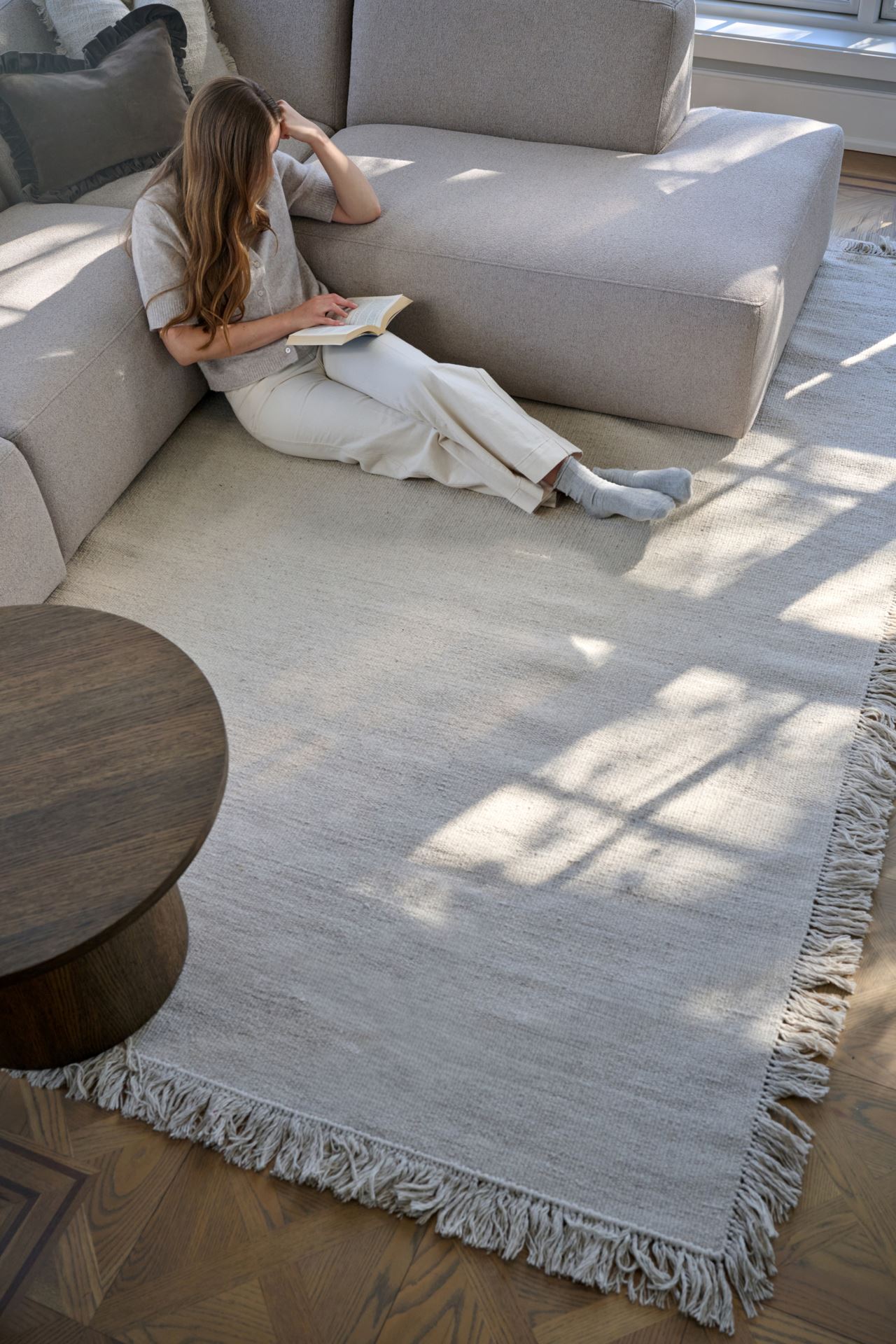 Wollteppich Hellbeige - 6