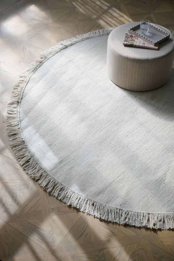 Runder Teppich Hellbeige - 3