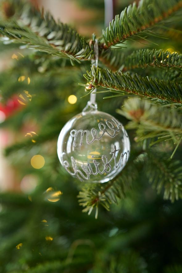 Weihnachtskugel Silber - 2