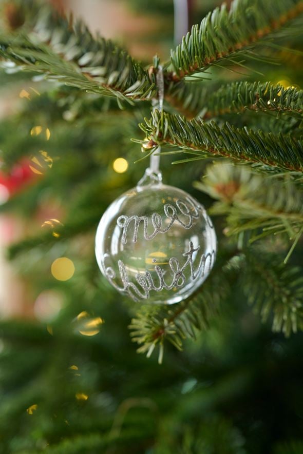 Weihnachtskugel Silber - 2