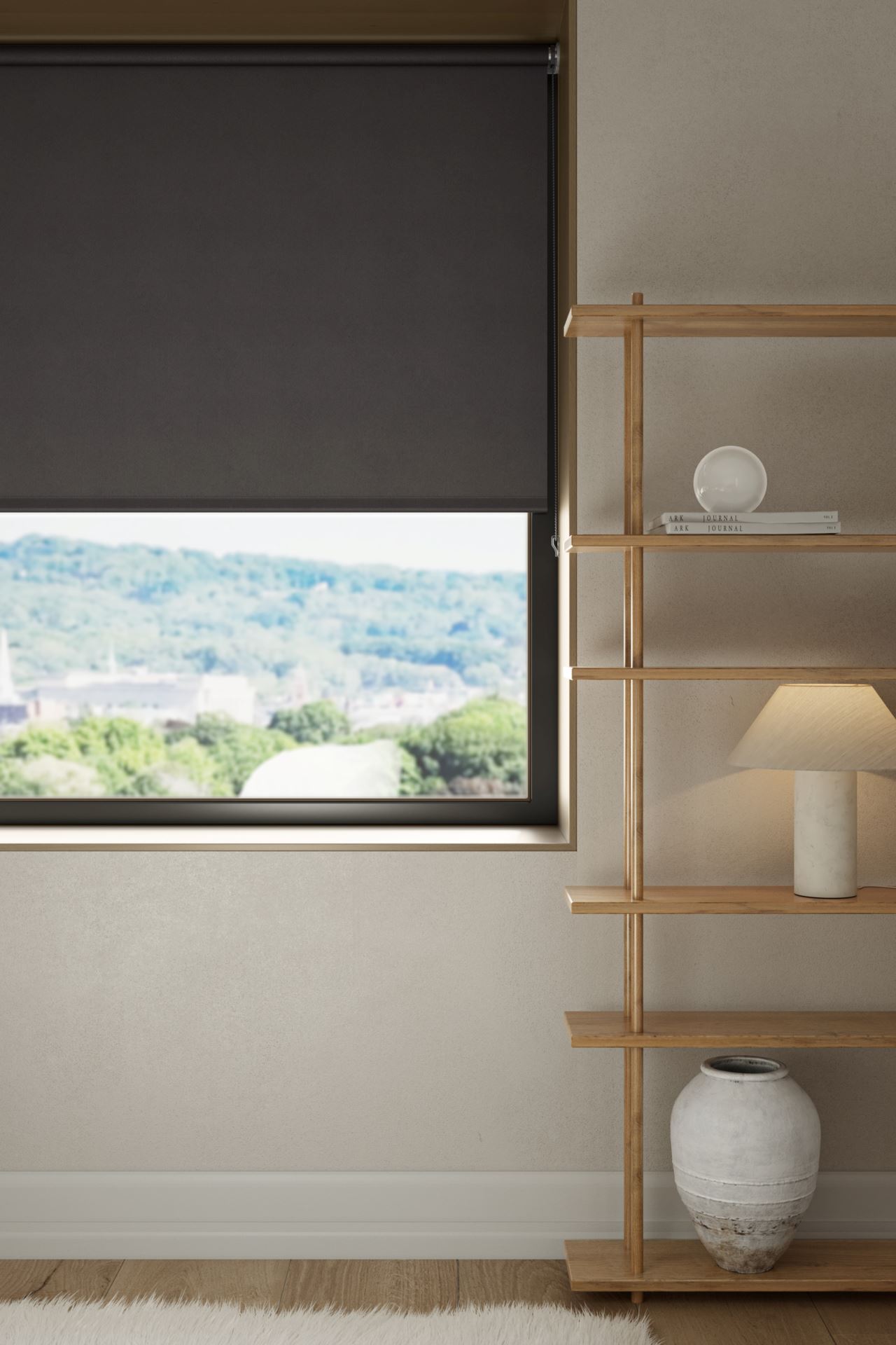 Verdunkelndes Rollo Grau - 80x185 cm Grau - 1