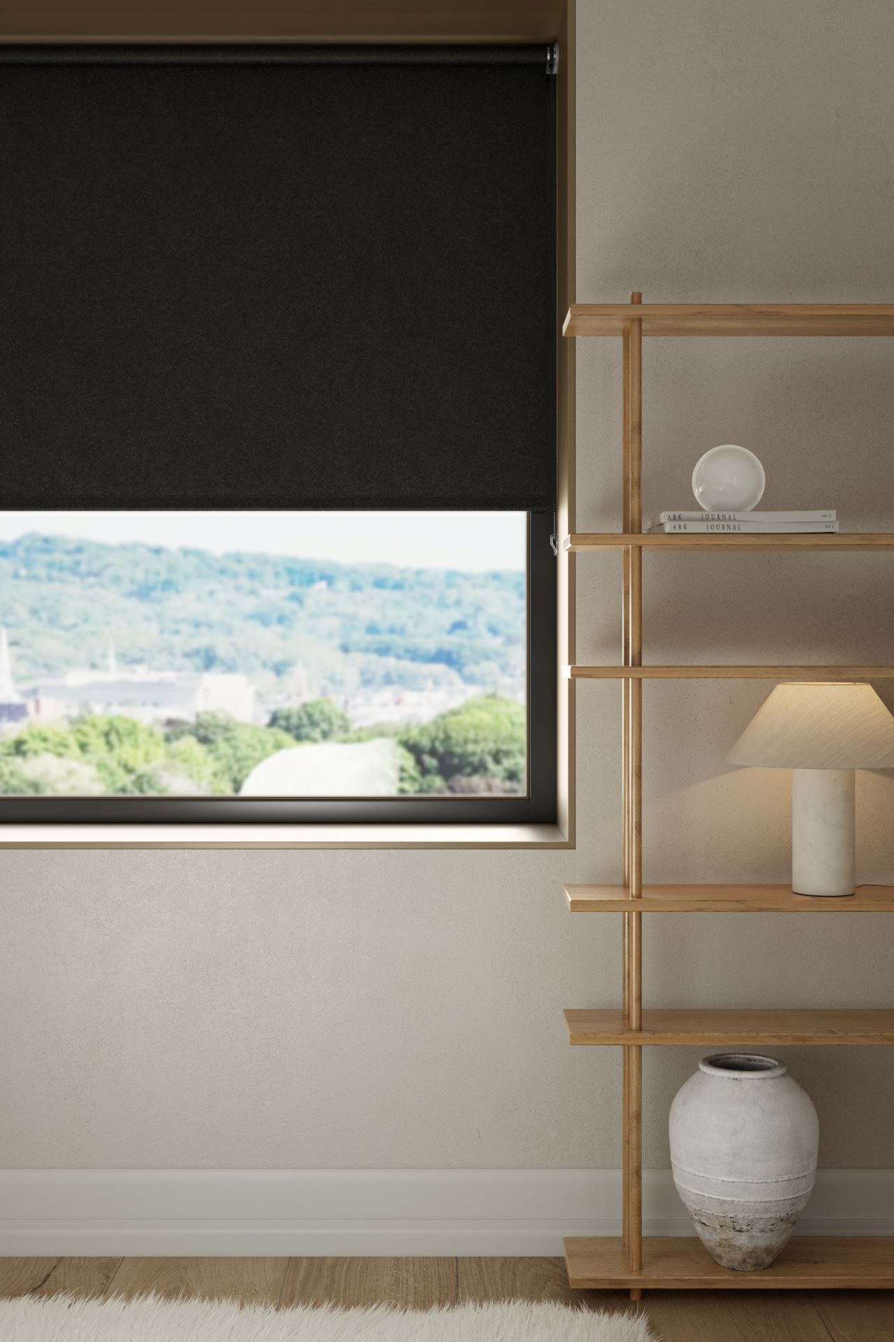 Verdunkelndes Rollo Schwarz - 100x185 cm Schwarz - 1