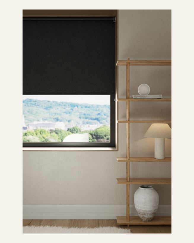 Verdunkelndes Rollo Schwarz - 100x185 cm Schwarz - 1