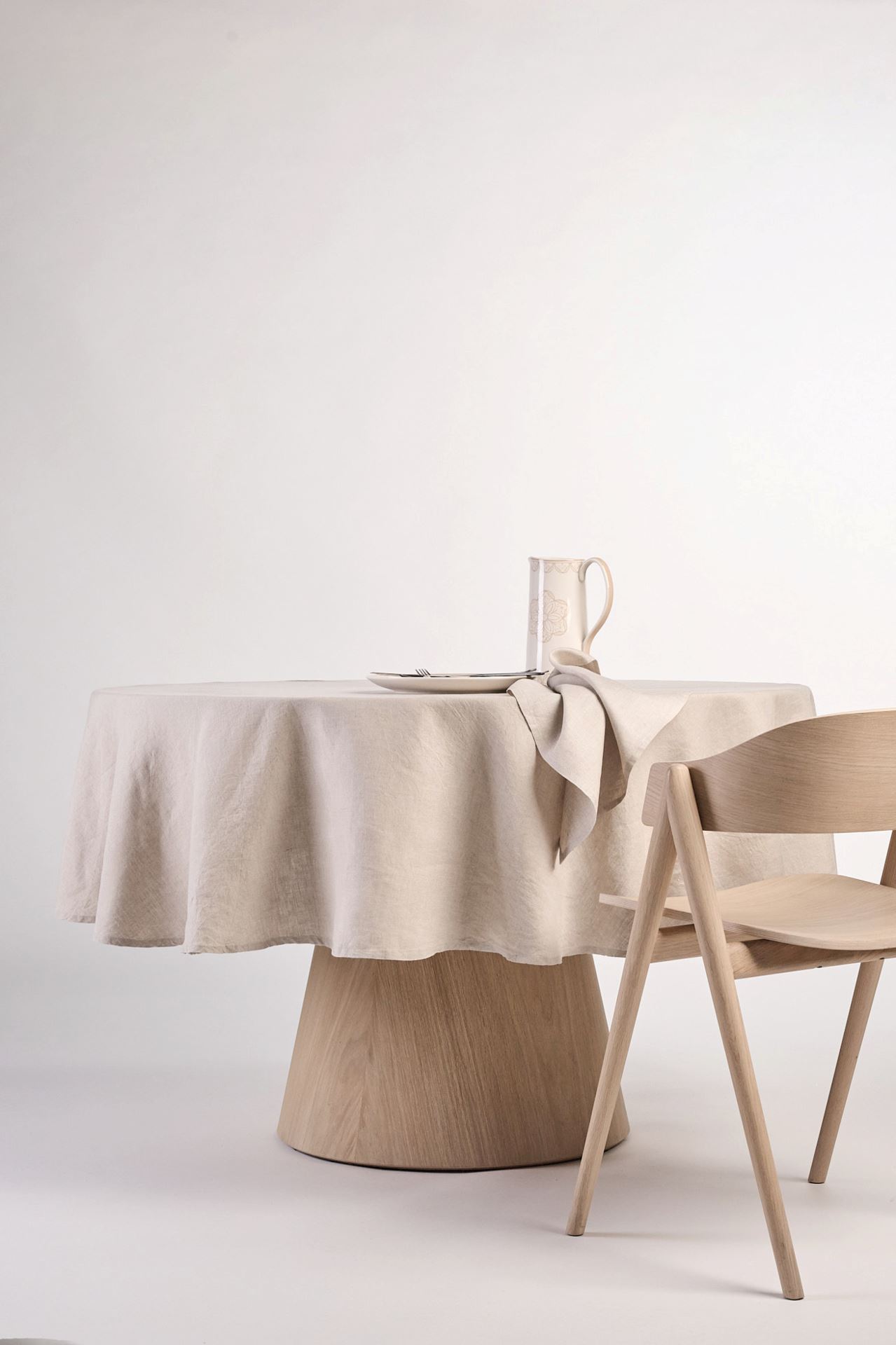 Tischdecke aus Leinen Natur - 5