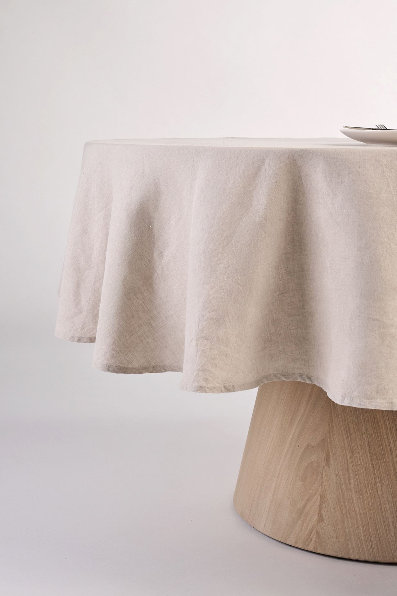 Tischdecke aus Leinen Natur - 3