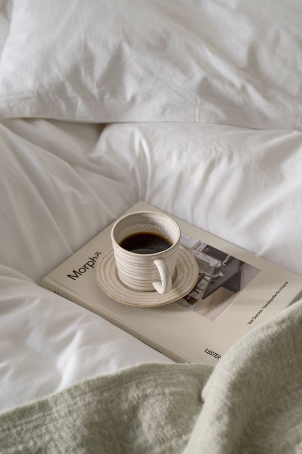 Tasse mit Untertasse Hellbeige - 2