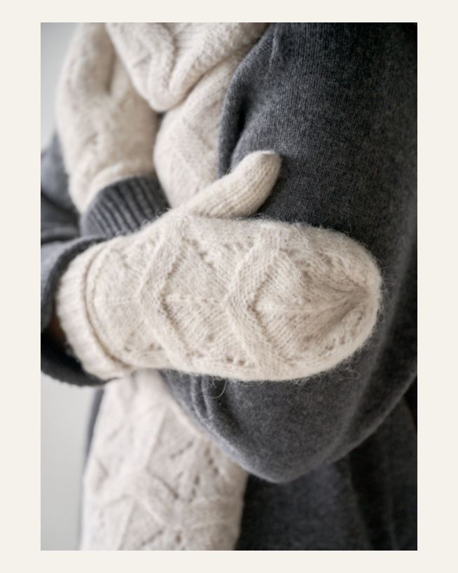 Gestrickte Handschuhe Sand - 10x23 cm Sand - 1