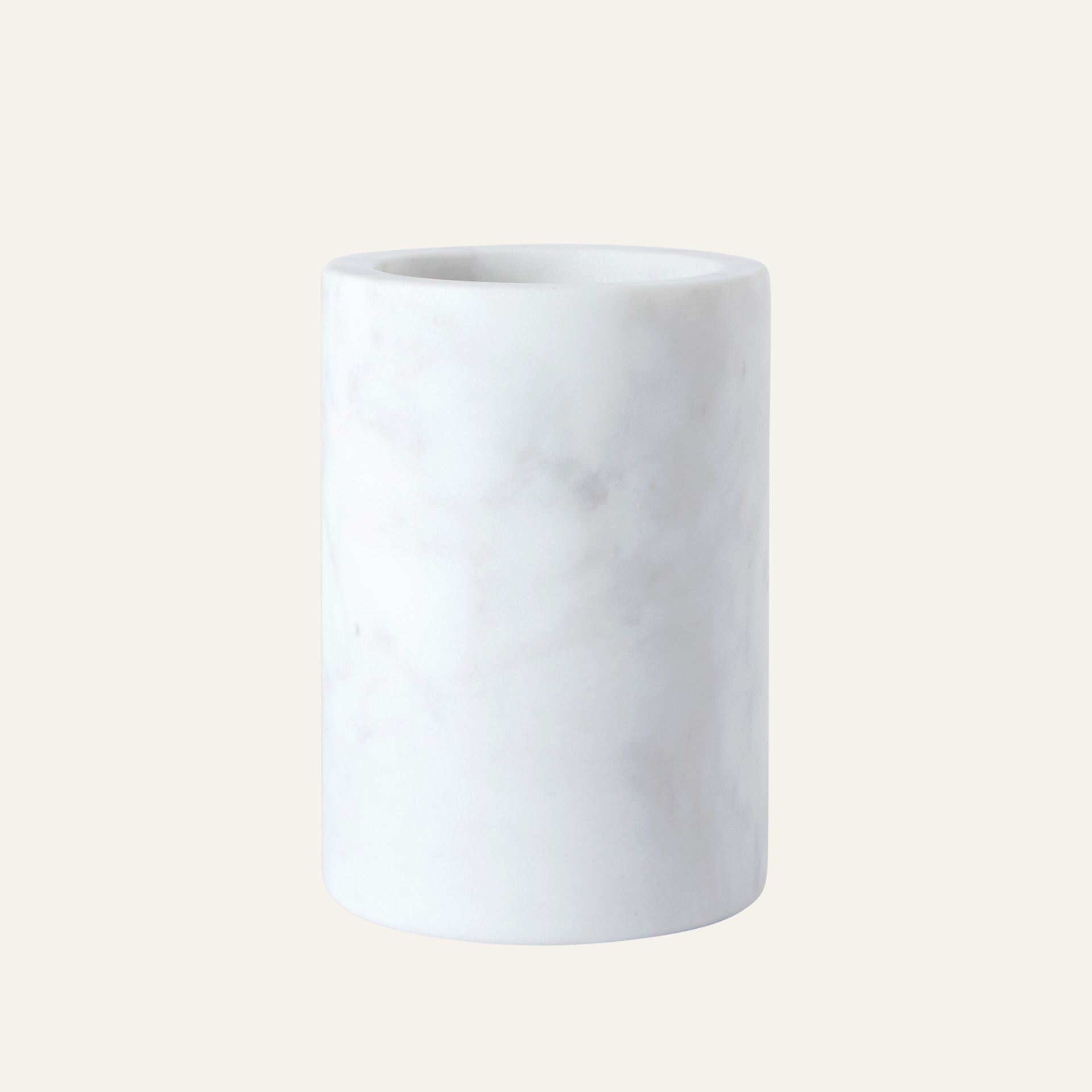 Zahnbürstentasse Weiß - 7x7x10 cm Weiß - 1