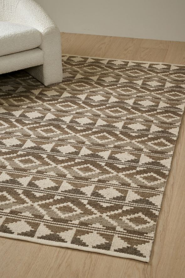 Wollteppich Multi/Braun - 2