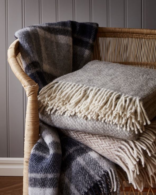 Wolldecke Taupe - 2