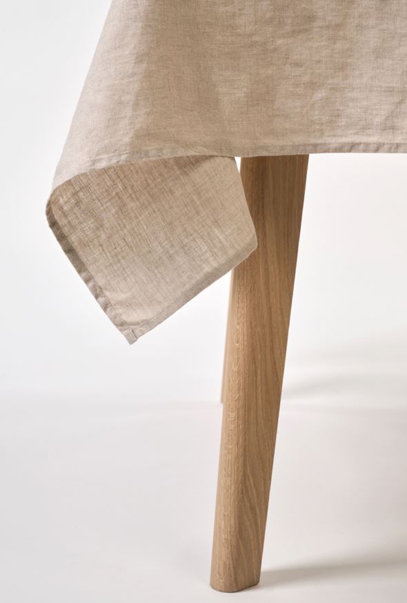 Tischdecke aus Leinen Natur - 6