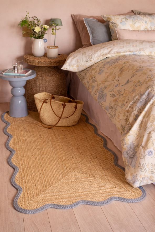 Jute-Teppich Grau-blau - 3